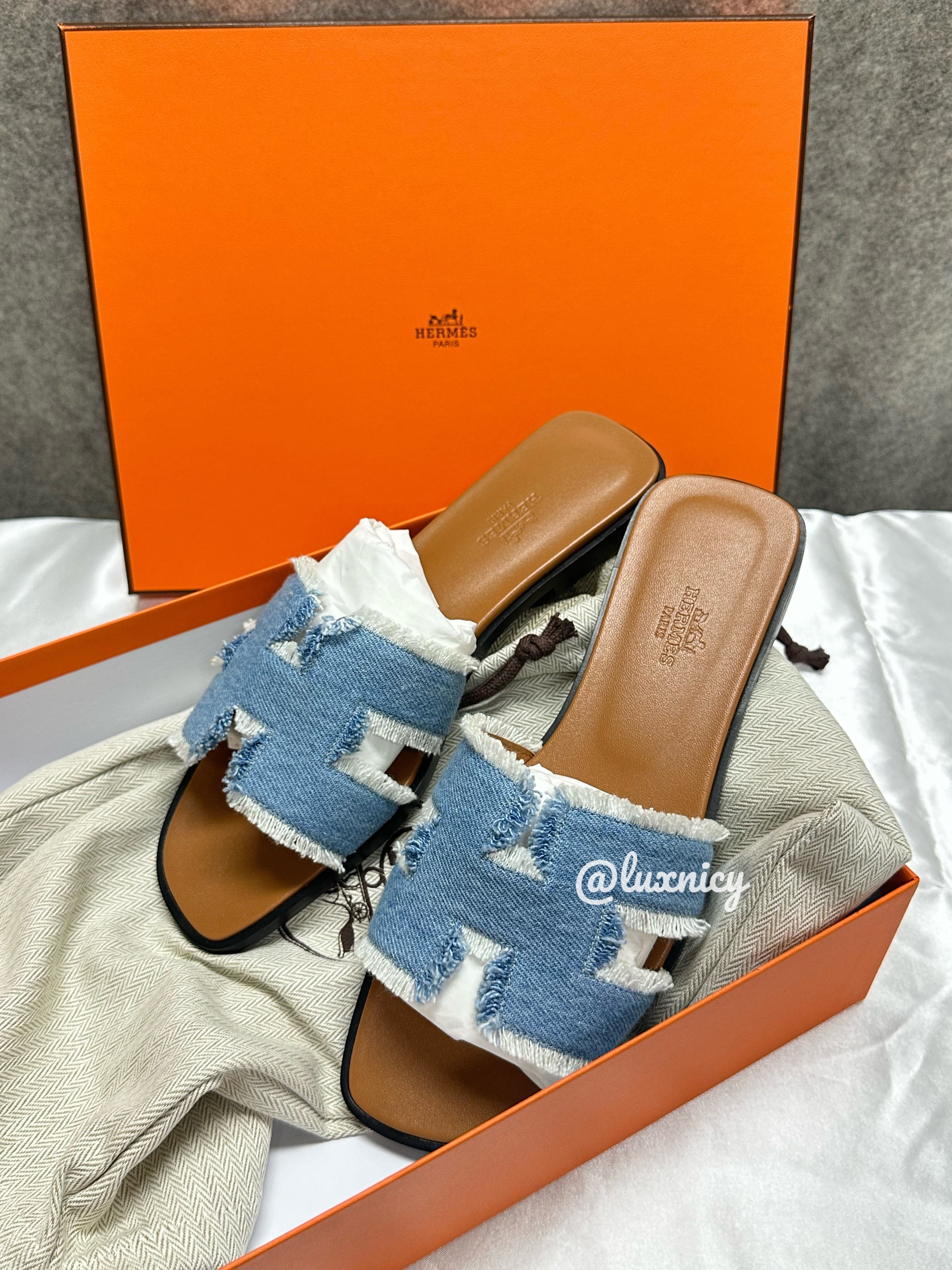 Hermes oran sandal size 38, - Luxnicy