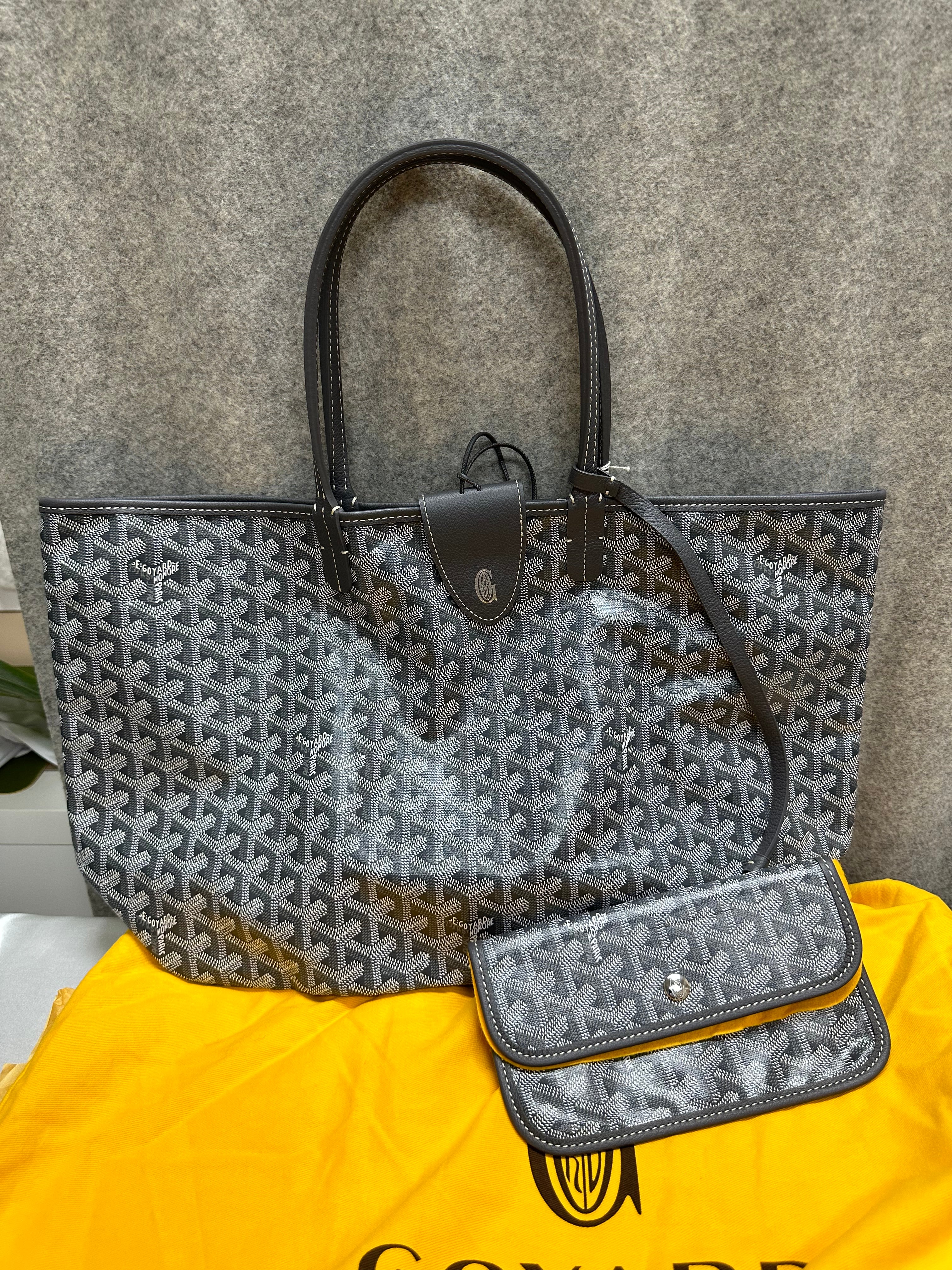 Goyard Saint Louis PM Tote Bag Grey, - Luxnicy