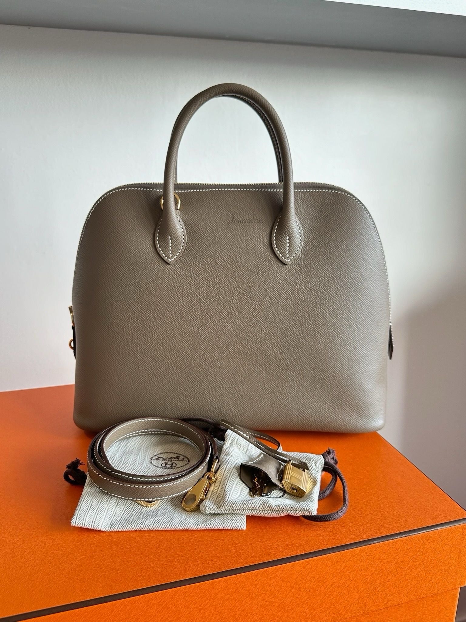 Hermes Bolide 1923 30 Etoupe X GHW, - Luxnicy