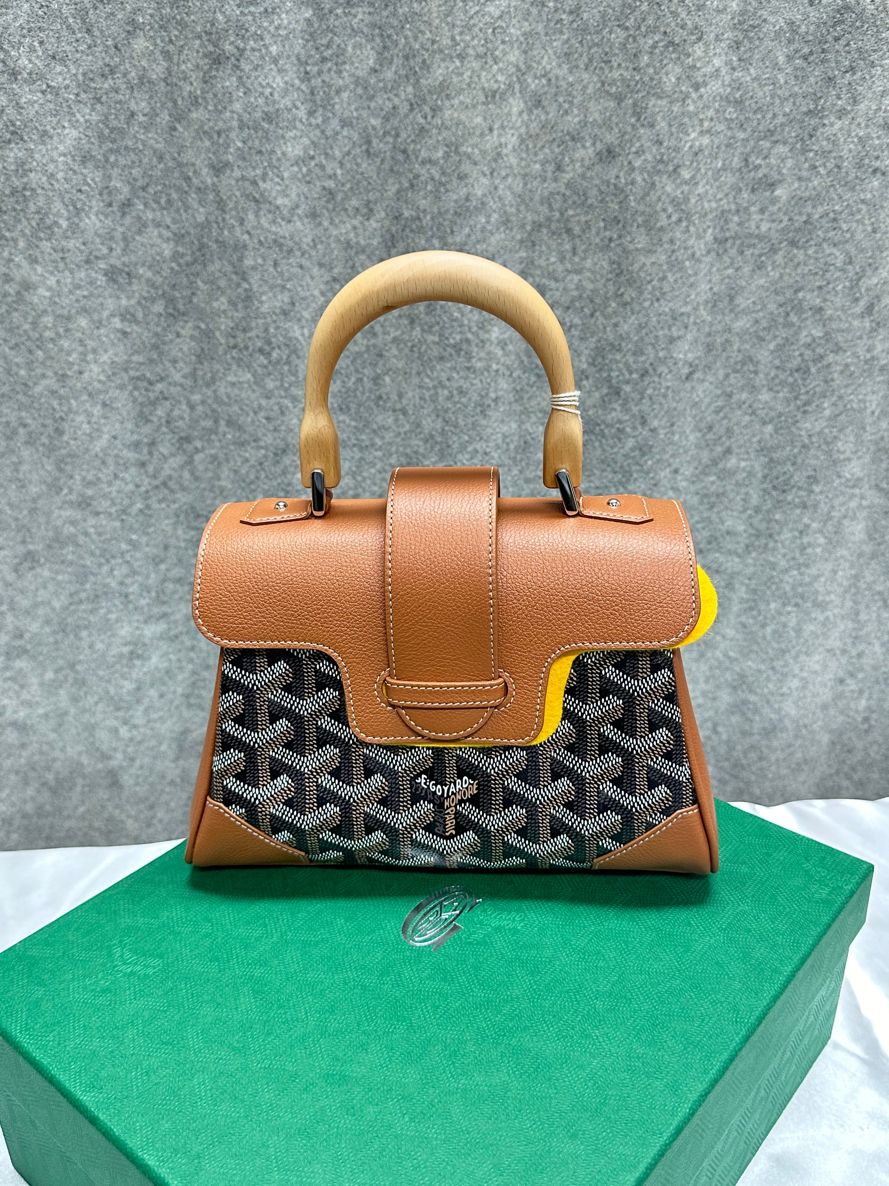 Goyard Mini Saigon Tan/ Black, - Luxnicy