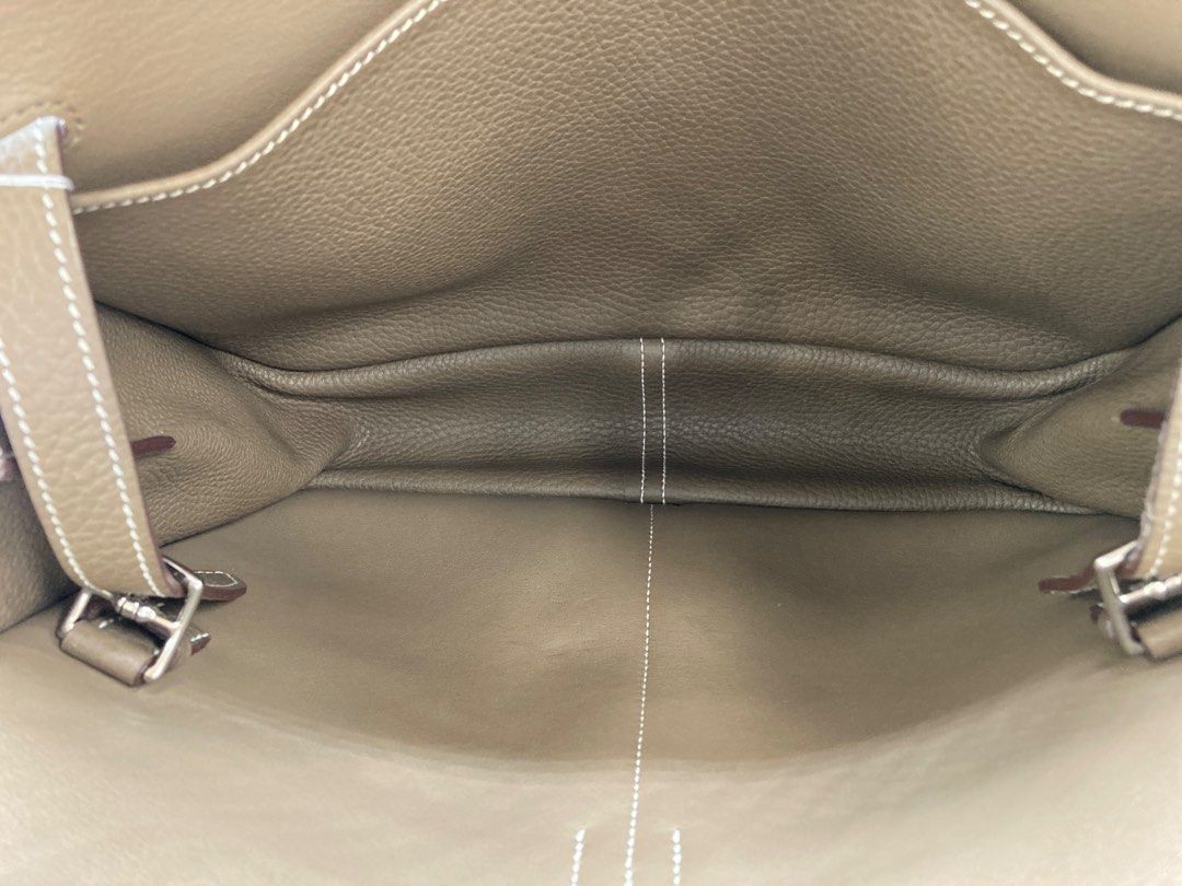 HERMES Halzan 31 Etoupe PHW Stamp C