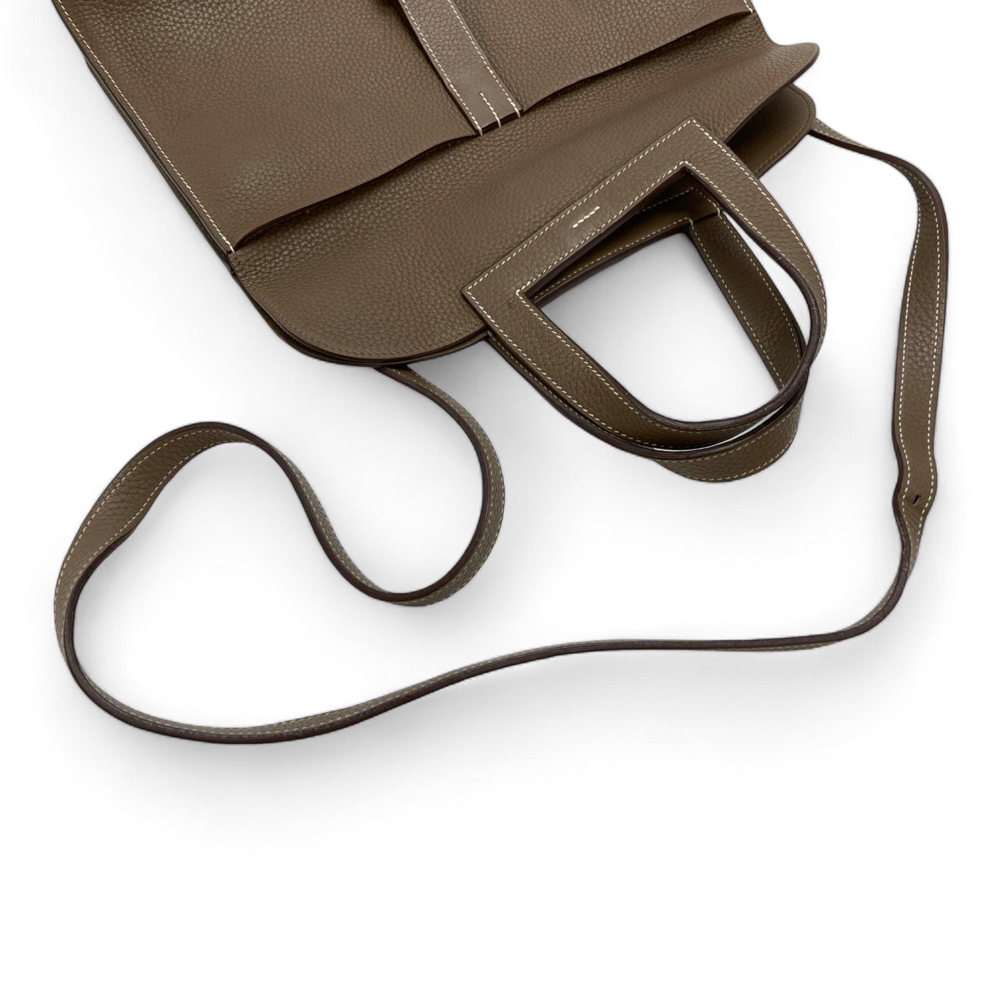 HERMES Halzan 31 Etoupe PHW Stamp C