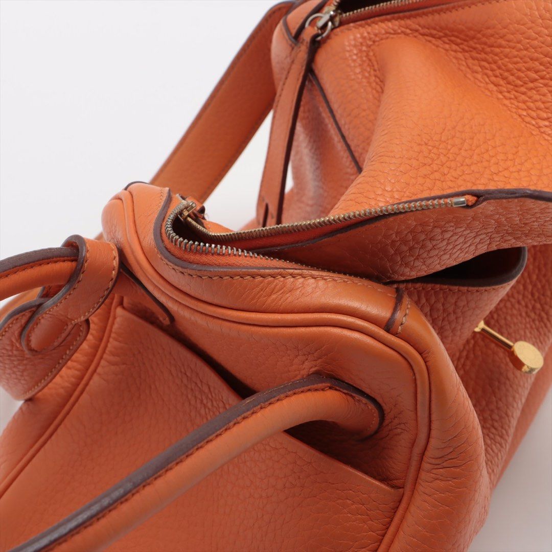 Hermes Lindy 26 Taurillon Clemence Orange GHW Stamp □O 2011