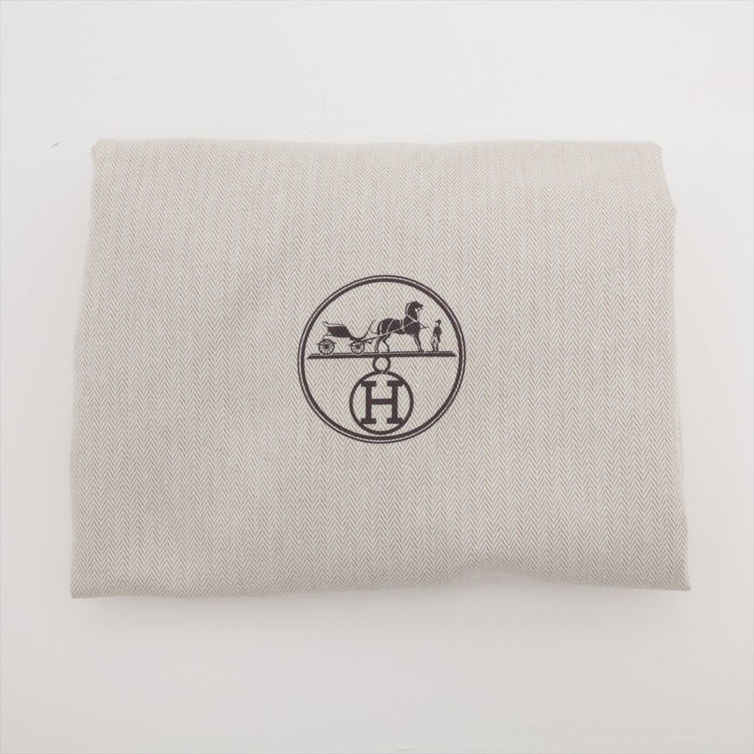 Hermes AVALONE Vibracion Cushion Wool & Cashmere Yellow Wears Lint on fabric