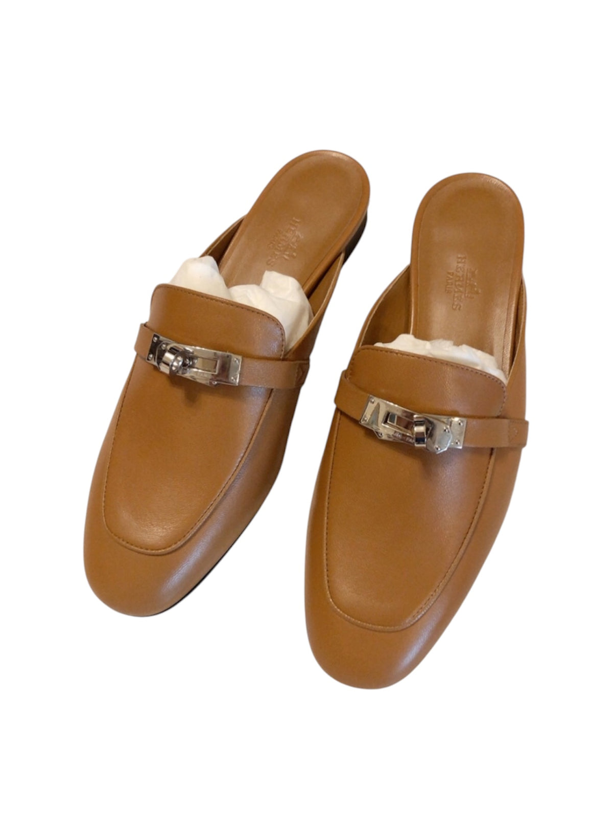 Hermes Kelly Oz Mule Gold PHW Size 38.5 EU