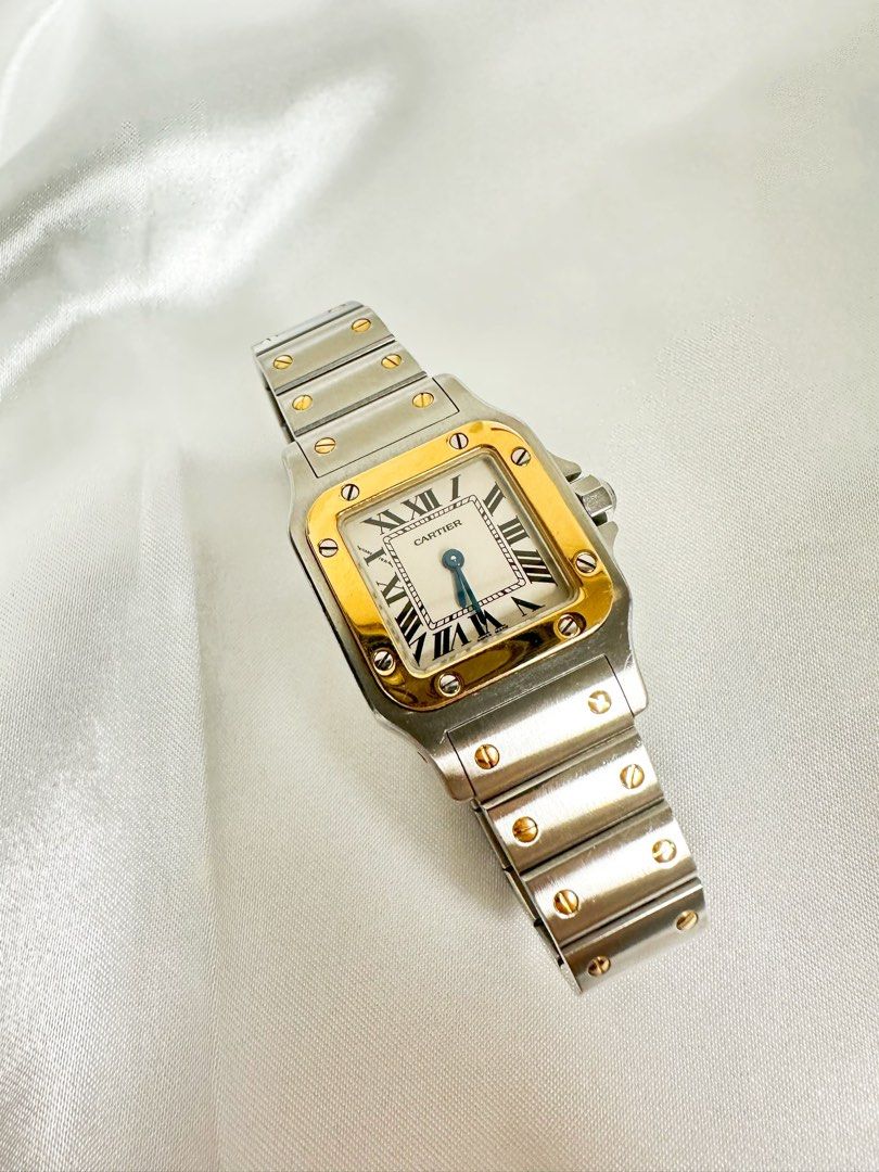Cartier Santos Galbee 1566 18k watch 24X41 mm