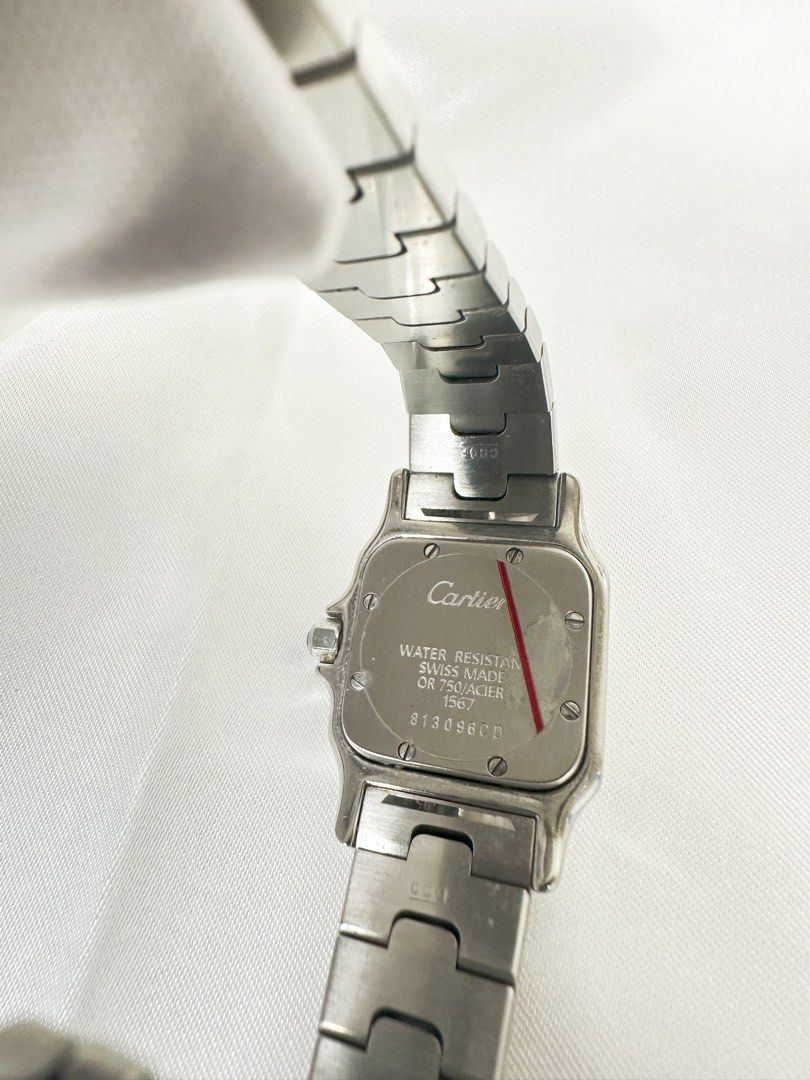Cartier Santos Galbee 1566 18k watch 24X41 mm