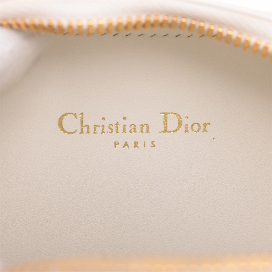 Christian Dior Signature logo Leather 2 Way Shoulder Bag White