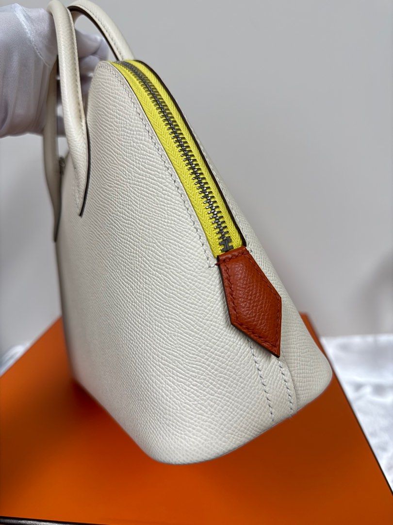 Bolide 1923 25 Tricolor Veau Epsom Nata x Joanne Citron x Terre Battue Silver Metal Fittings U: 2022