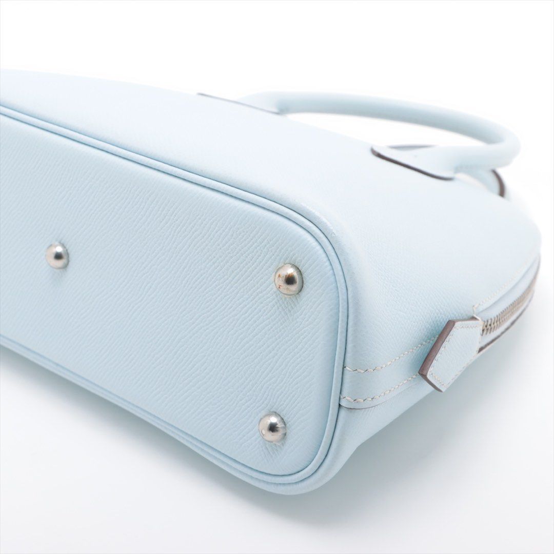 Hermes Bolide 1923 25 Verso Veau Epsom Blue Brume x Nata PHW Stamp Z: 2021