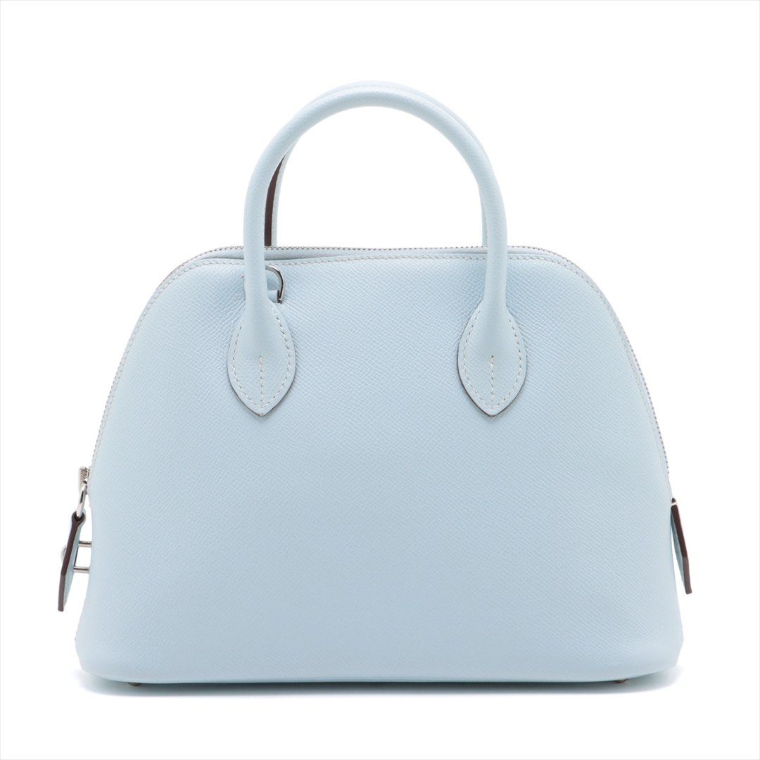 Hermes Bolide 1923 25 Verso Veau Epsom Blue Brume x Nata PHW Stamp Z: 2021