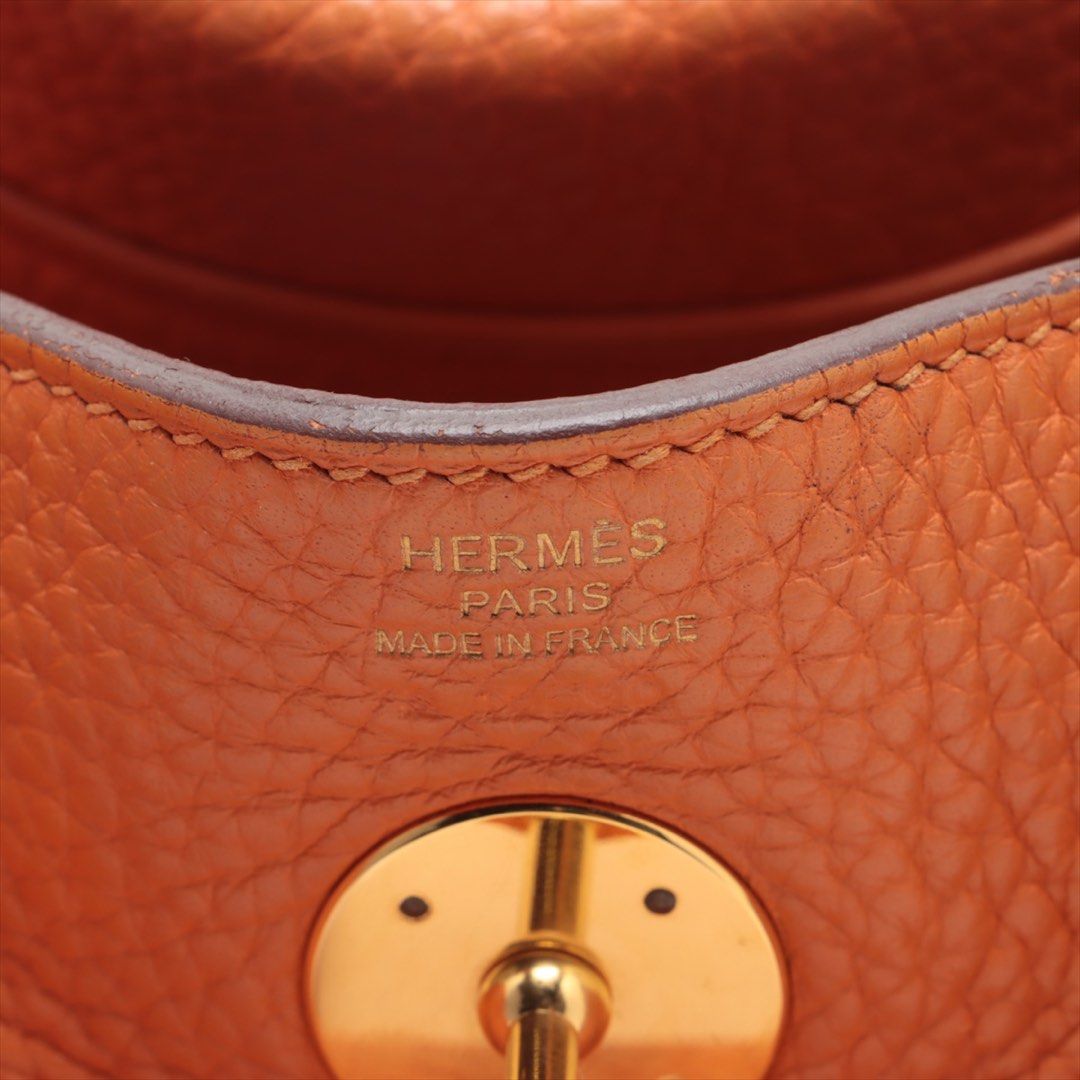 Hermes Lindy 26 Taurillon Clemence Orange GHW Stamp □O 2011