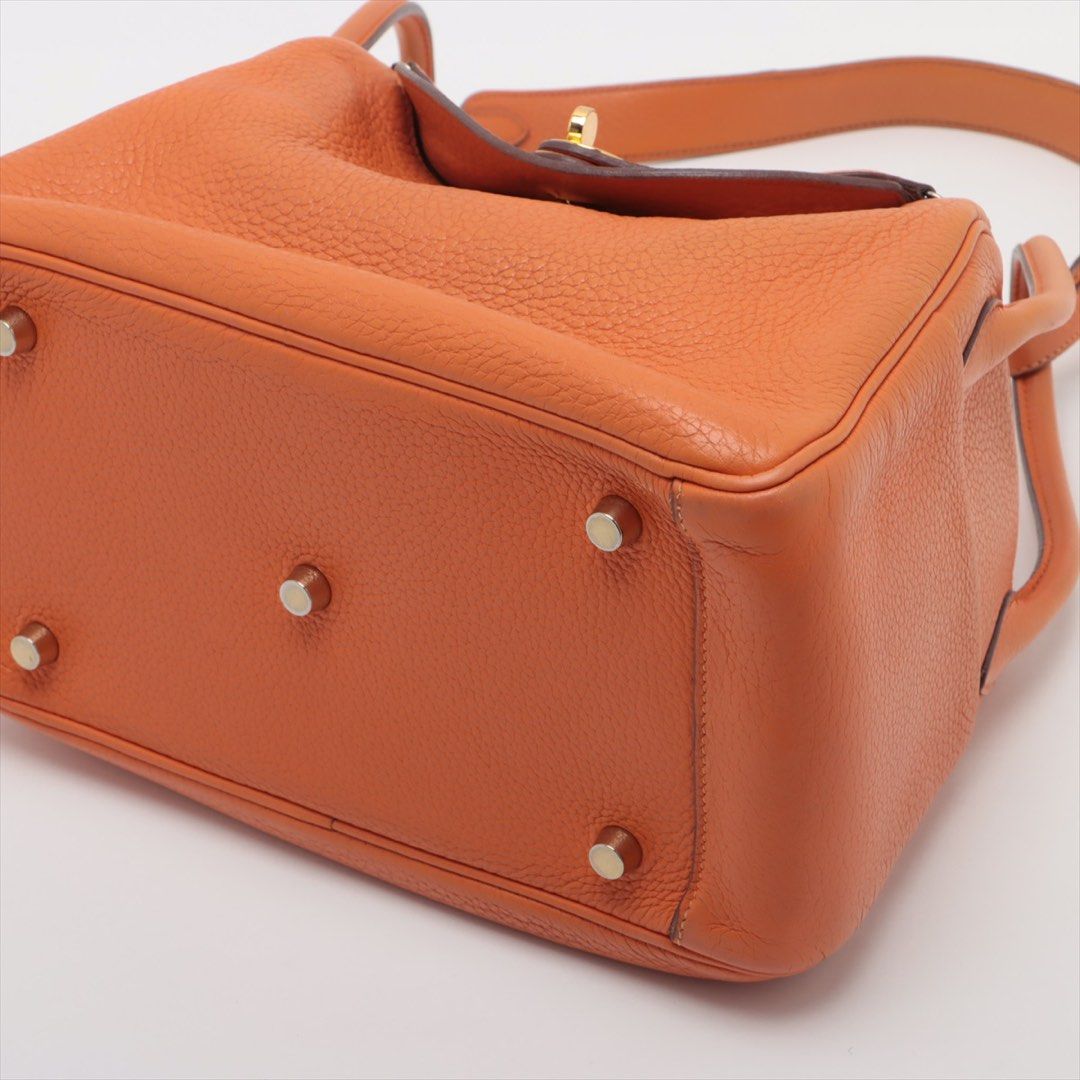 Hermes Lindy 26 Taurillon Clemence Orange GHW Stamp □O 2011