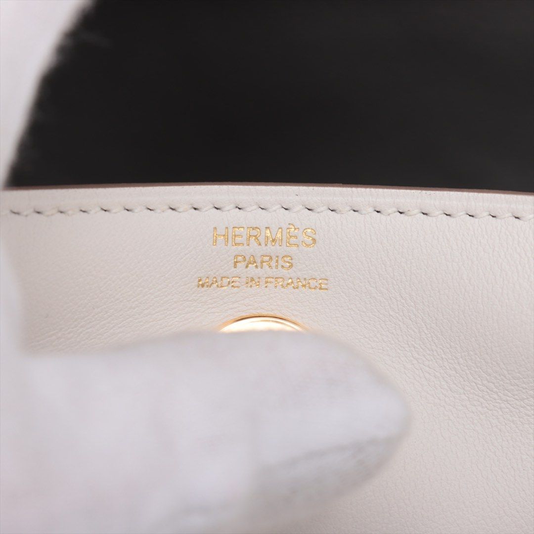 Hermes mini Lindy 20 Verso Veau Swift Gris Pale x Gris Mayer