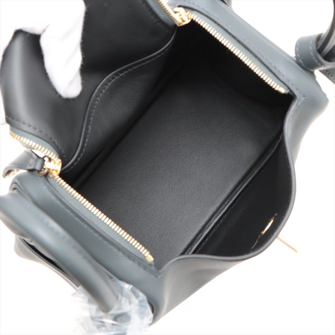 Hermes Lindy mini 20 Verso Veau Swift Grimisty x black Gold Metal Fittings W: 2024